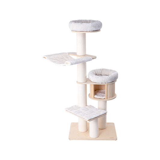 HONEYPOTCAT Classic Solid Wood Cat Tree Tower - 175.5cm