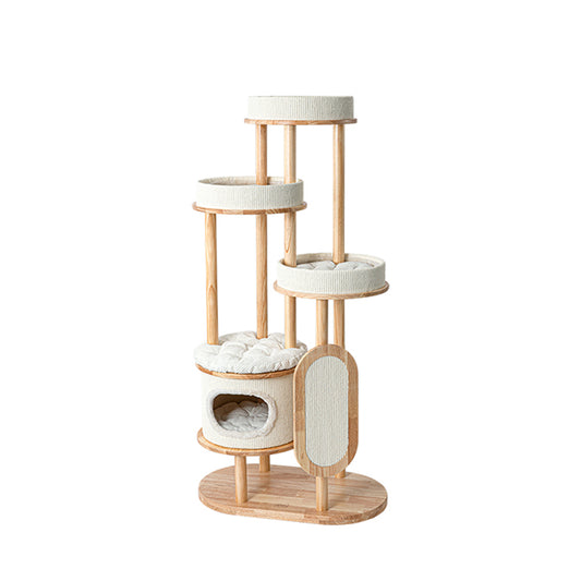 HONEYPOTCAT Varnished Solid Wood Cat Perch - 157cm